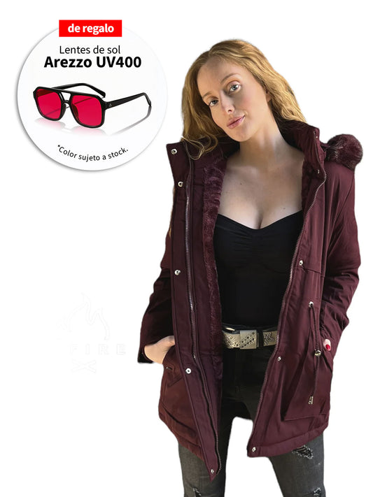 CHAQUETA PARKA ENGLA BURGUNDY