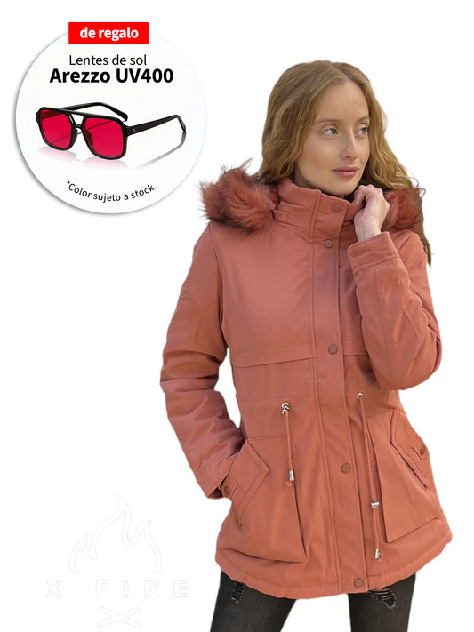 CHAQUETA PARKA ENGLA SALMÓN