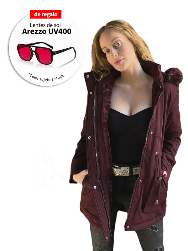 CHAQUETA PARKA ENGLA BURGUNDY