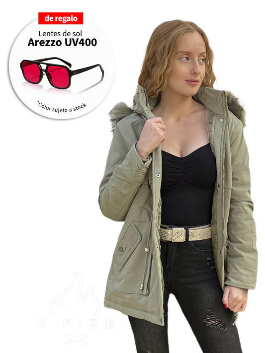 CHAQUETA PARKA ENGLA WATER GREEN