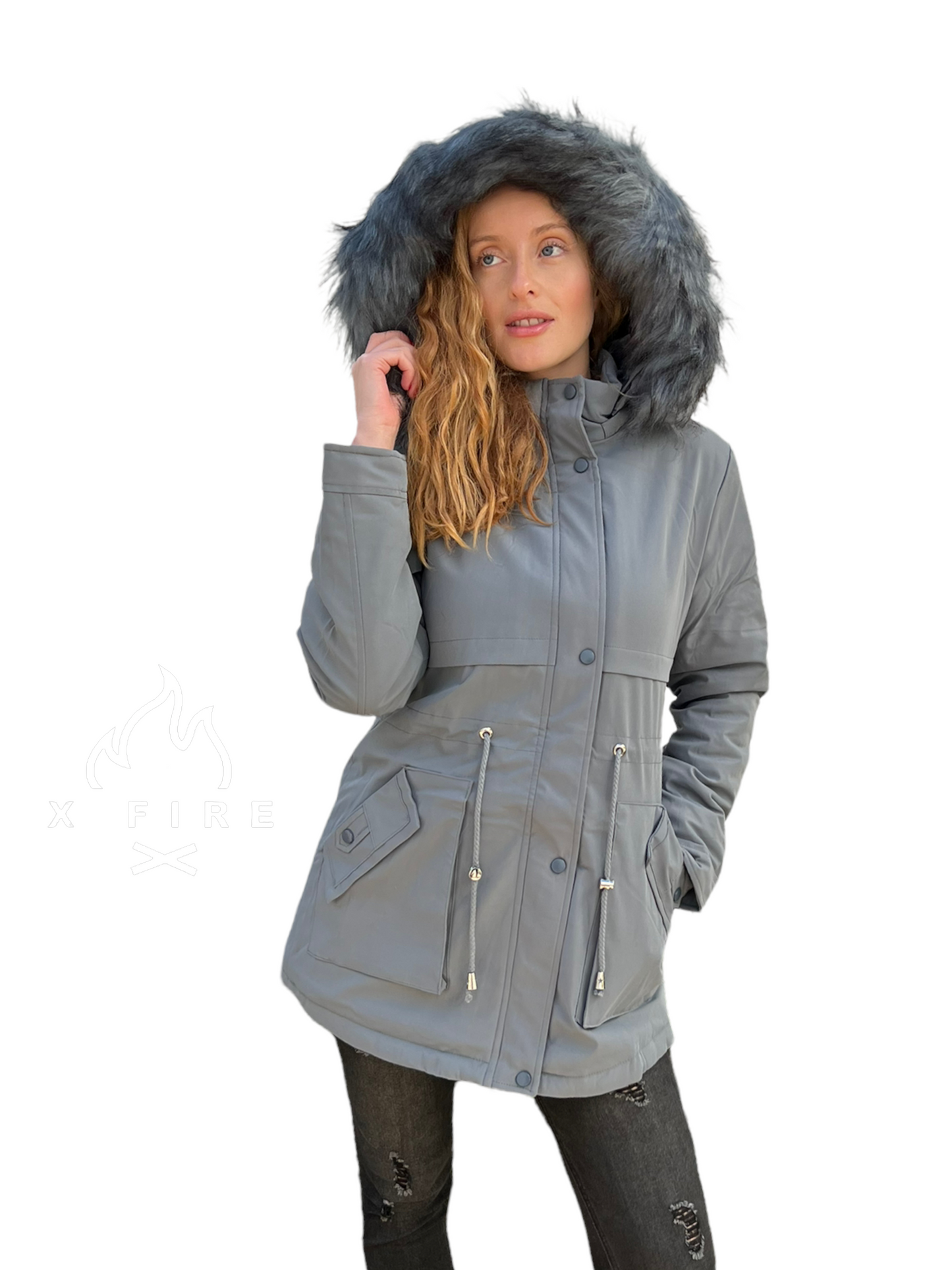 CHAQUETA PARKA ENGLA GRAY