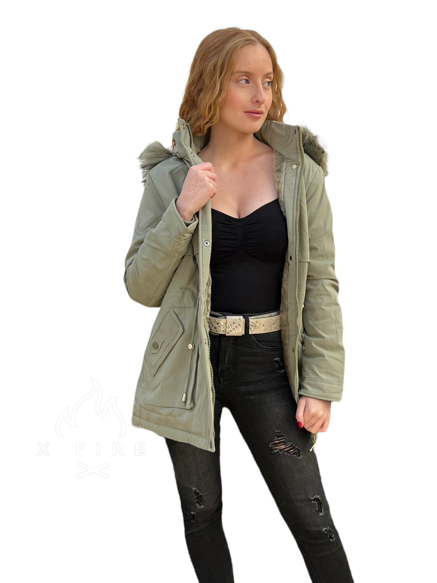 CHAQUETA PARKA ENGLA WATER GREEN